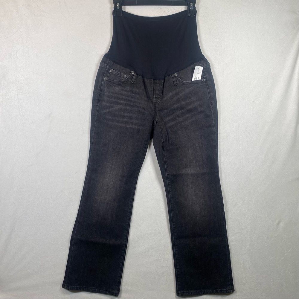 Gap Maternity New With Tags Full Panel Crop Flair Black Jeans Size 27R